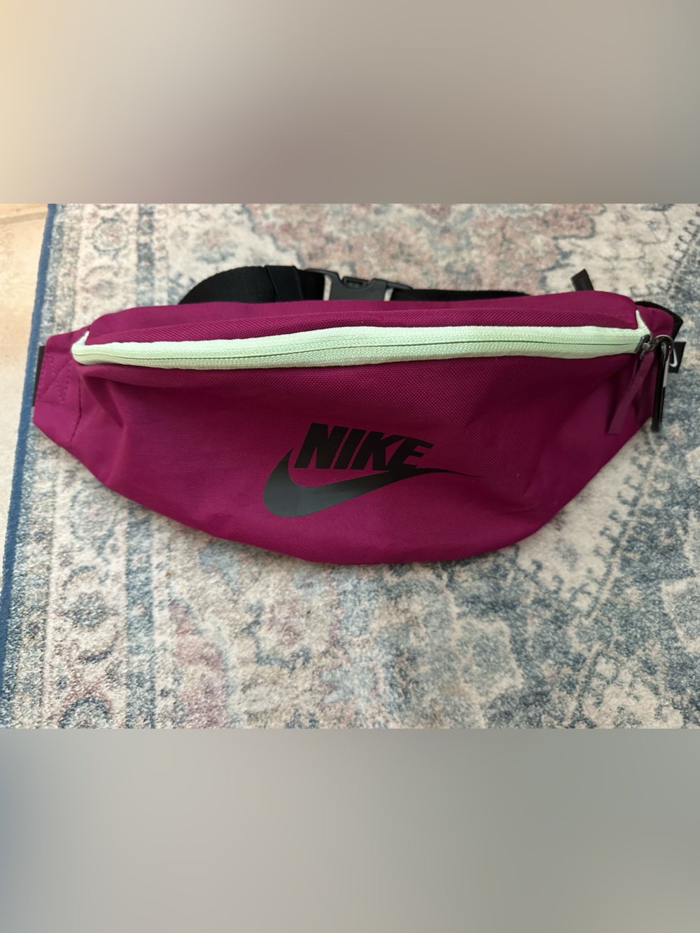 Nike Magenta Fanny Pack with Black Swoosh